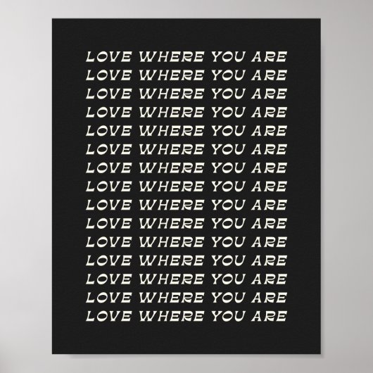 Poster Devis inspirant | Typographie noir blanc rétro (Devant)