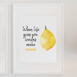Poster Devis jaune citron amusant<br><div class="desc">Devis jaune citron amusant</div>