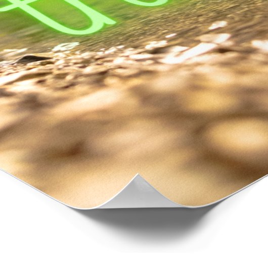 Poster Devis motivationnel Aller avec la rivière Flow (Coin)