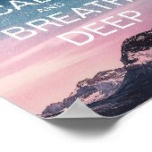 Poster Devis motivationnel Garder le calme et le souffle  (Coin)