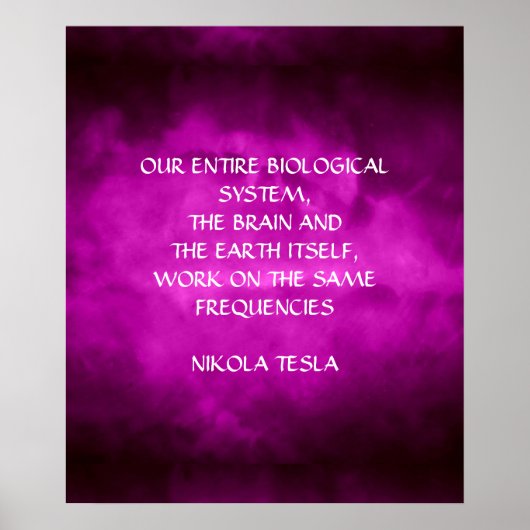 POSTER DEVIS NIKOLA TESLA - MÊME FRÉQUENCES - (Devant)