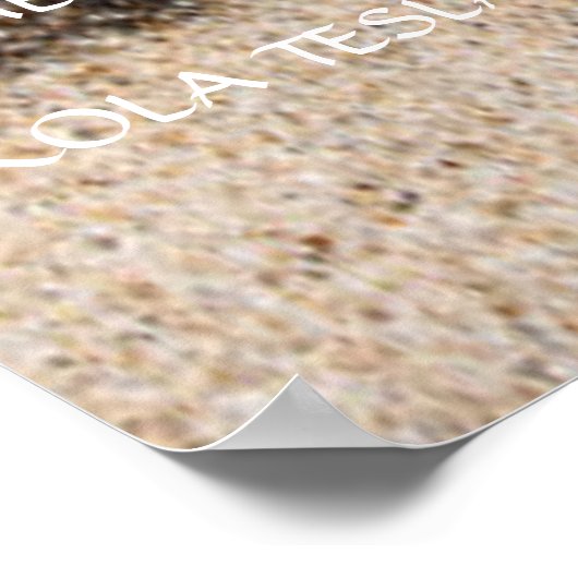 POSTER DEVIS NIKOLA TESLA - MÊME FRÉQUENCES - (Coin)