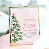 Poster Devis Noël Combien de baisers Baby shower