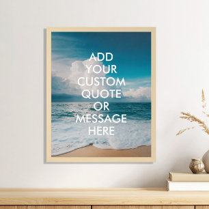 Poster Devis personnalisé de plage Ocean
