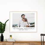 Poster Devis personnalisé photo personnalisée<br><div class="desc">Créez votre propre devis personnalisé,  avec une typographie minimaliste de la machine à écrire et une photo personnalisée.</div>