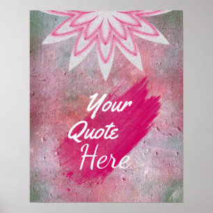 Poster Devis personnalisé Vintage Lotus Flower personnali