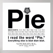 Poster Devis surnaturel "à tarte" (Devant)