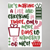 Poster Devis tendance de Noël de Noël (Devant)