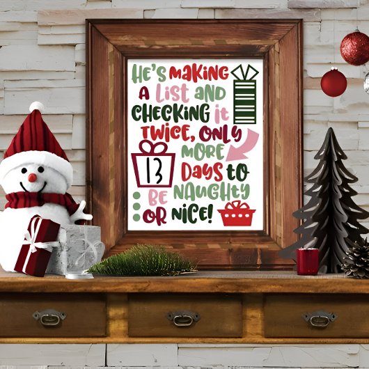 Poster Devis tendance de Noël de Noël