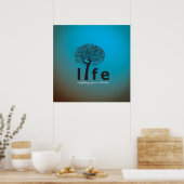 Poster Devis turquoise Inspirational Life Tree (Cuisine)