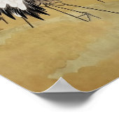 Poster Dévoiler la beauté : Le troupeau japonais de grues (Coin)