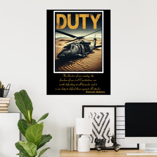 Poster Devoir : cicatrices du service (Bureau à domicile)