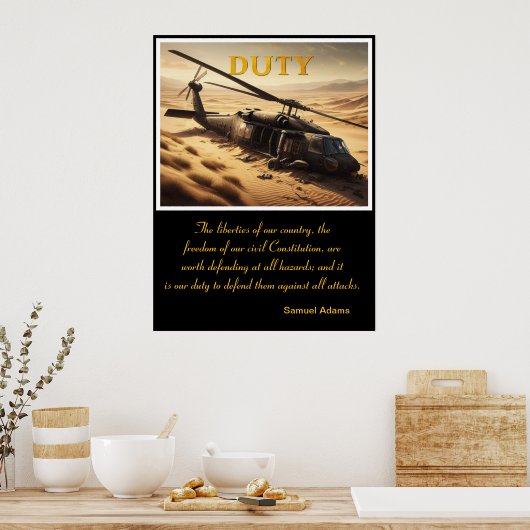 Poster Devoir : Oiseau tombé dans le sable (Cuisine)