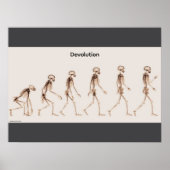 Poster "Devolution", funny, humor, joke (Devant)