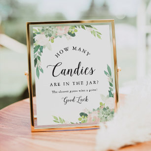 Poster DEVON Combien de bonbons dans Jar Baby shower jeu