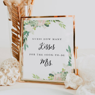 Poster DEVON Devinez combien de baisers Fête des mariées 