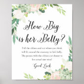 Poster DEVON La taille de son ventre Baby shower jeu (Devant)