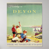Poster Devon Vintage (Devant)