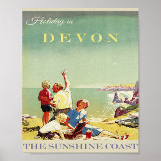 Poster Devon Vintage