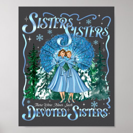 Poster Devoted Sisters Merry Christmas White Xmas Pajamas (Devant)