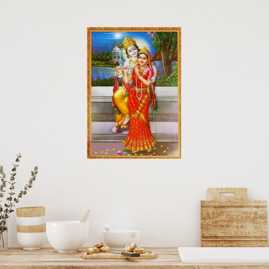 Poster Dévotion à Radha Krishna (Cuisine)