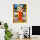 Poster Dévotion à Radha Krishna (Bureau à domicile)