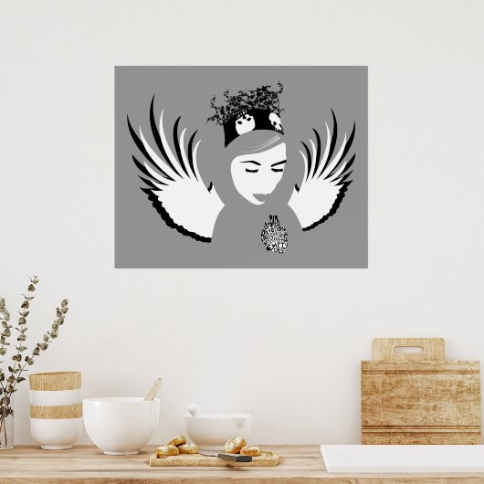 Poster dévotion condamnée : ange perdu (Cuisine)