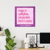 Poster Dévouement au mantra GAYATRI (Bureau à domicile)