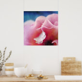 Poster Dew baisse sur Rose Macro Abstrait (Cuisine)