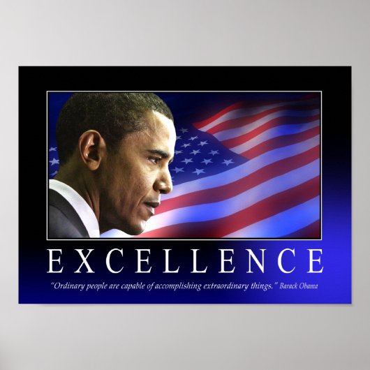 Poster d'excellence Barack Obama (Devant)