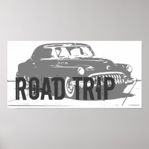 Poster d'excursion de la Voiture Rétro