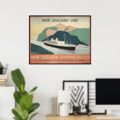 Poster d'expédition de la Nouvelle-Zélande vintage (Bureau à domicile)