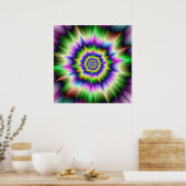 Poster d'explosion bleu vert et jaune (Cuisine)