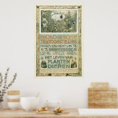 Poster d'exposition biologique, néerlandais, Van H (Cuisine)