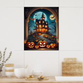 Poster d'Halloween 2024, citrouille, effrayant, ha (Cuisine)