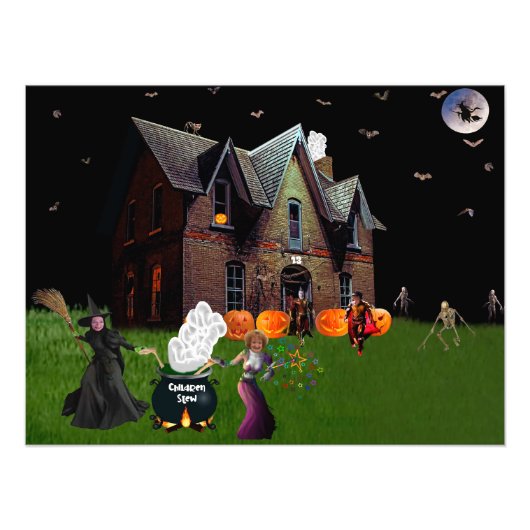 Poster d'Halloween avec amis 24"x18" (Devant)