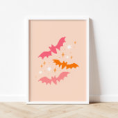 Poster d'Halloween Bats Roses