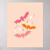 Poster d'Halloween Bats Roses (Devant)