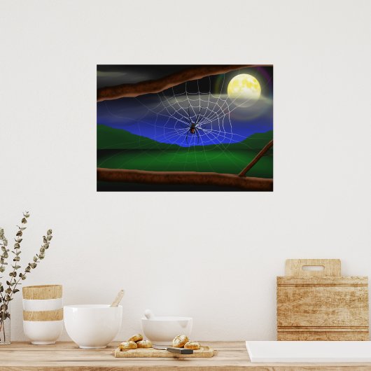 Poster d'Halloween Black Widow Spider (Cuisine)