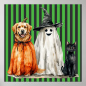 Poster d'Halloween Chats & Chiens (Devant)