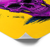 Poster d'Halloween crâne violet (Coin)