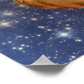 Poster d'Halloween de Witch Girl et Cat Moon (Coin)