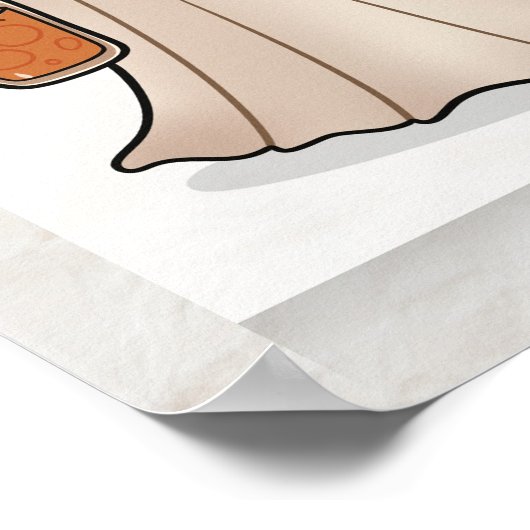 Poster d'Halloween Ghost Kawaii - Mare Wall Art (Coin)