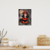 Poster d'Halloween Gothique Big Eye Art Imprimer (Cuisine)