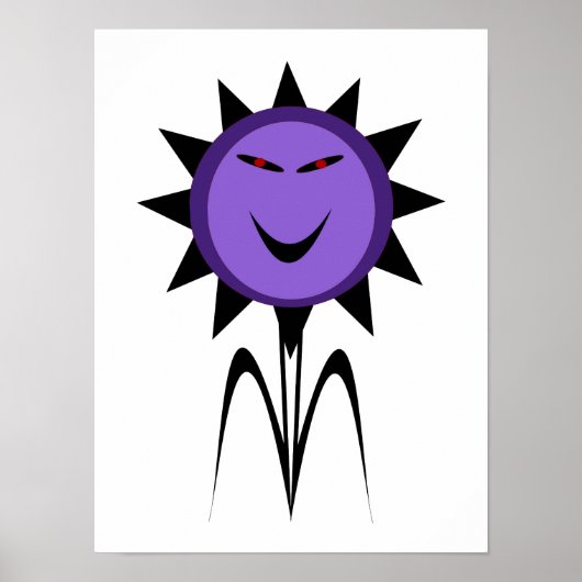 Poster d'Halloween Kawaii Goth Flower (Devant)