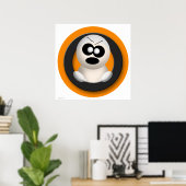 Poster d'Halloween Orange Ghost mignon (Bureau à domicile)