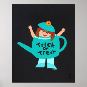 Poster d'Halloween pour les enfants en forme de qu