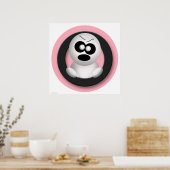 Poster d'Halloween rose rose Feu mignon (Cuisine)