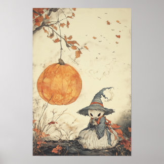 Poster d'Halloween style peinture coréenne
