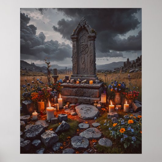 Poster d'Halloween Tombstone (Devant)